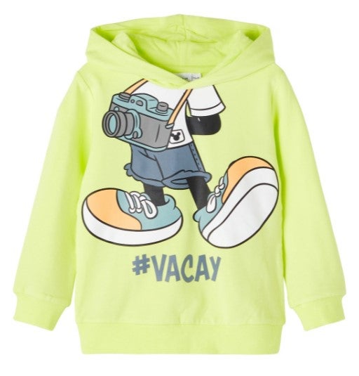 Name It Mickey hood, sunny lime