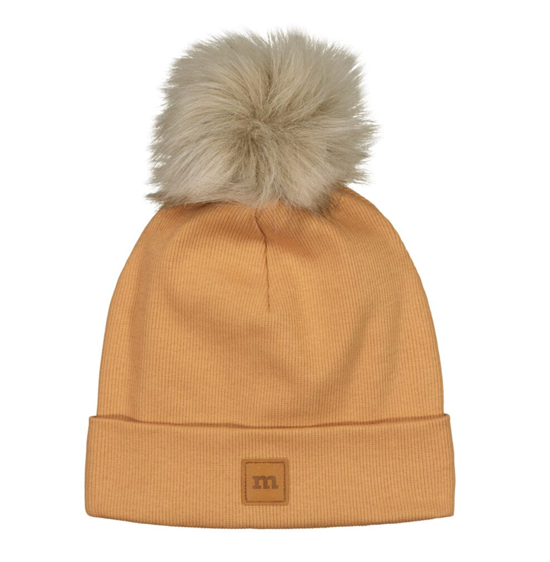 Metsola RIB beanie, Fur Pom, Toffy